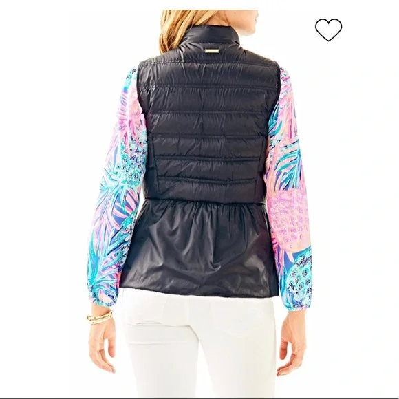 LILLY PULITZER DownPuffer Vest in Black Size M - Picture 13 of 13